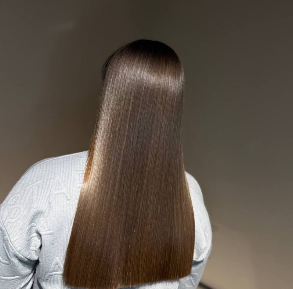 Hair straightening result