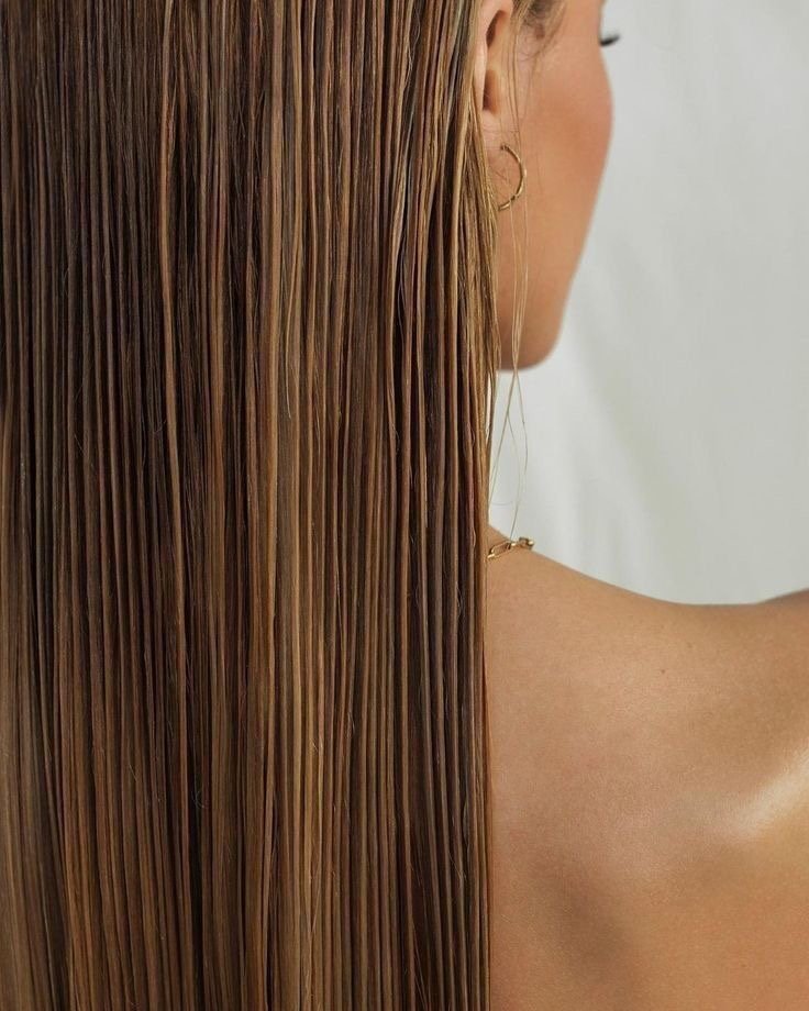 Smooth hair close-up